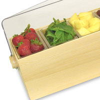 Wood Roll Top Condiment Holders